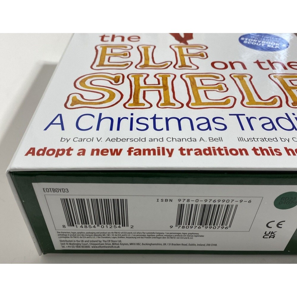 Elf On The Shelf Brown Eyed Dark Skin Boy Doll Figure And Story Book Boxed New - Picture 8 of 10